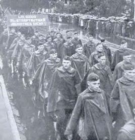 Latvian Soldiers march